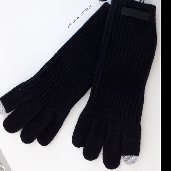 BUY 2 GET 1 FREE NWT - REBECCA MINKOFF WOOL BLEND GLOVES - Picture 2 of 5